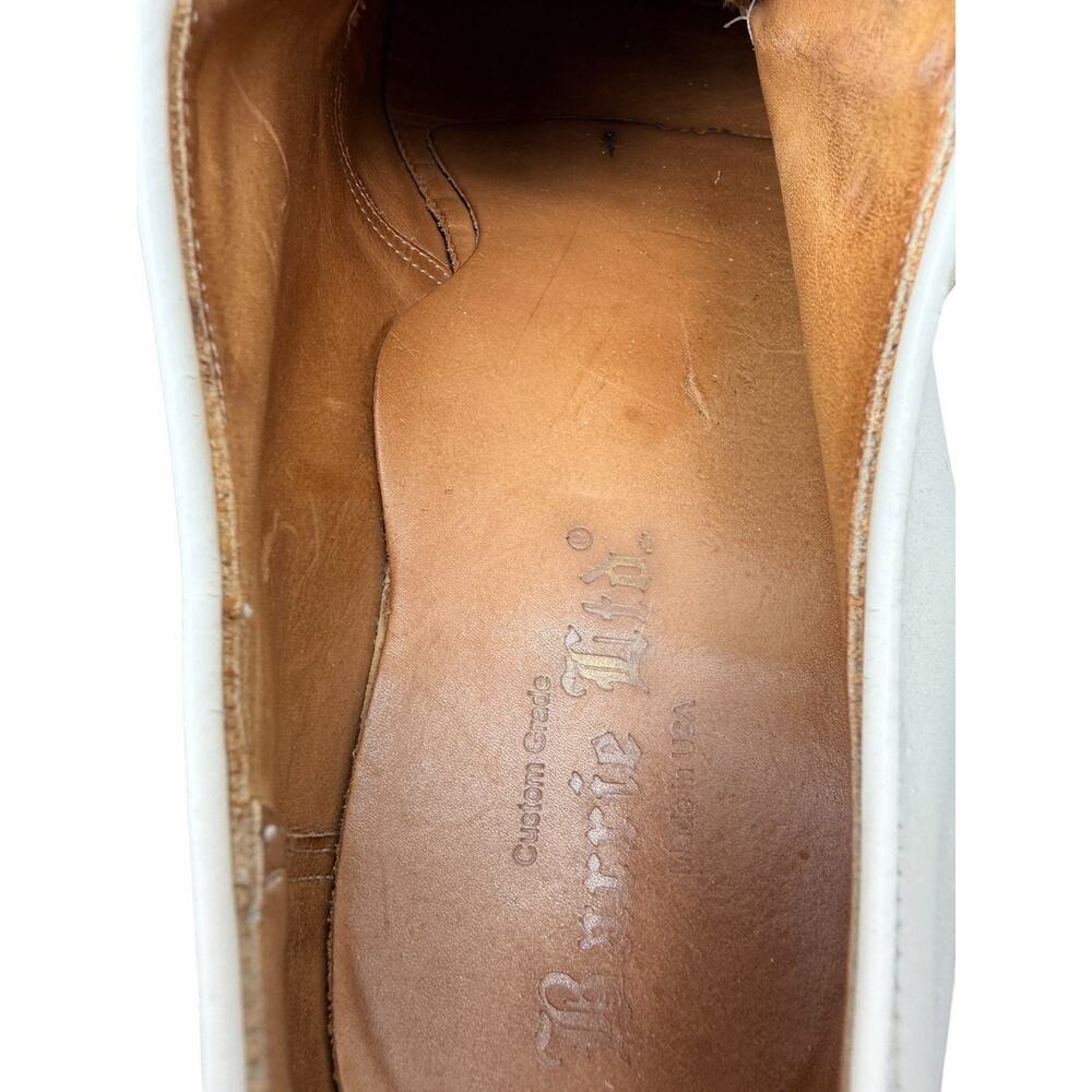 Warrior Ltd White Leather Derby Shoes Vibram USA Made Men’s 11 Custom Grade - Picture 11 of 16